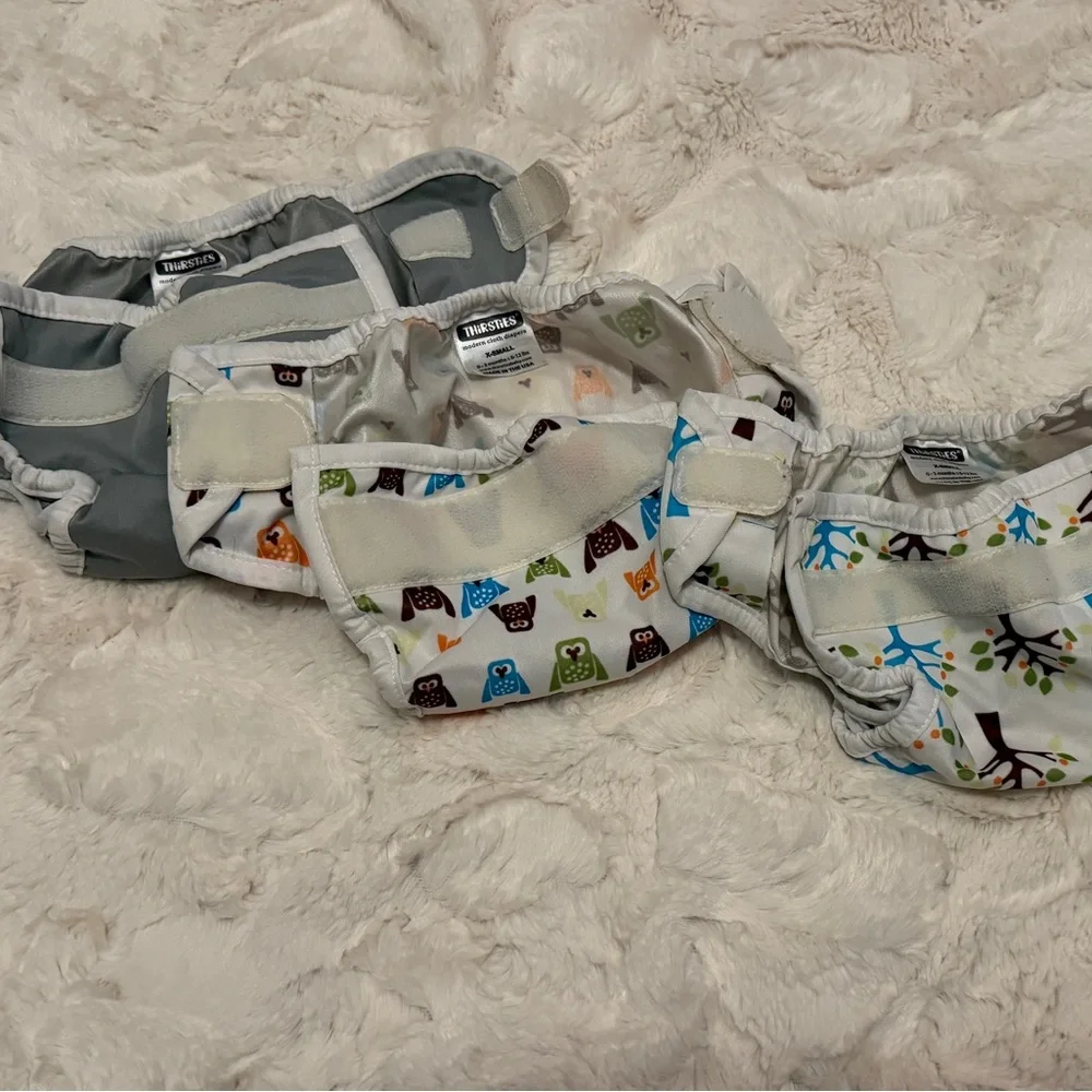 Thirsties Cloth Diaper Cover Set of 3, X-small